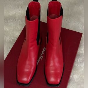 Ferragamo Wyatt Leather Bootie